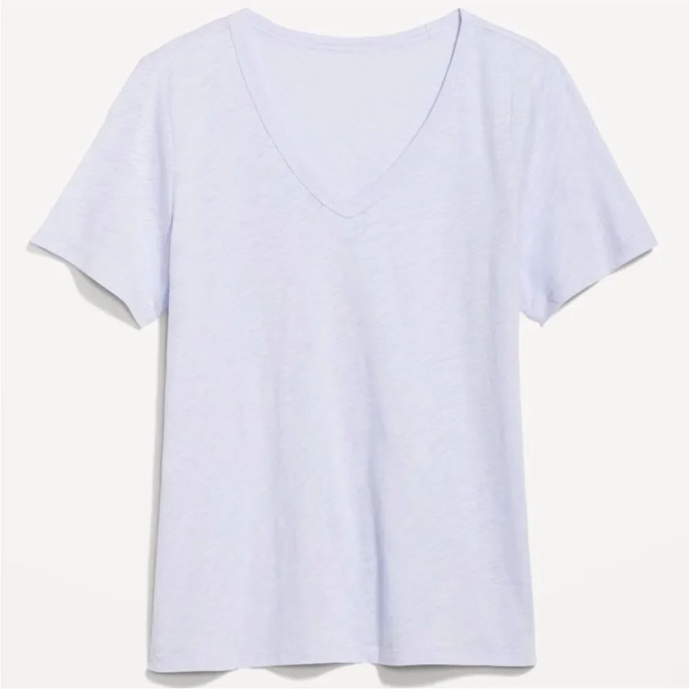Old Navy Everywear V Neck Slub Knit Tee Shirt in Stained Glass!